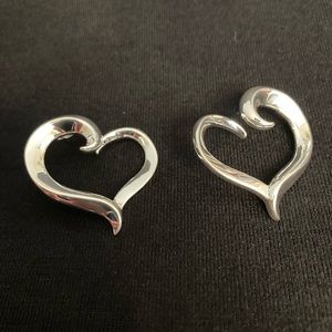 Sterling Silver Polished Heart Earrings